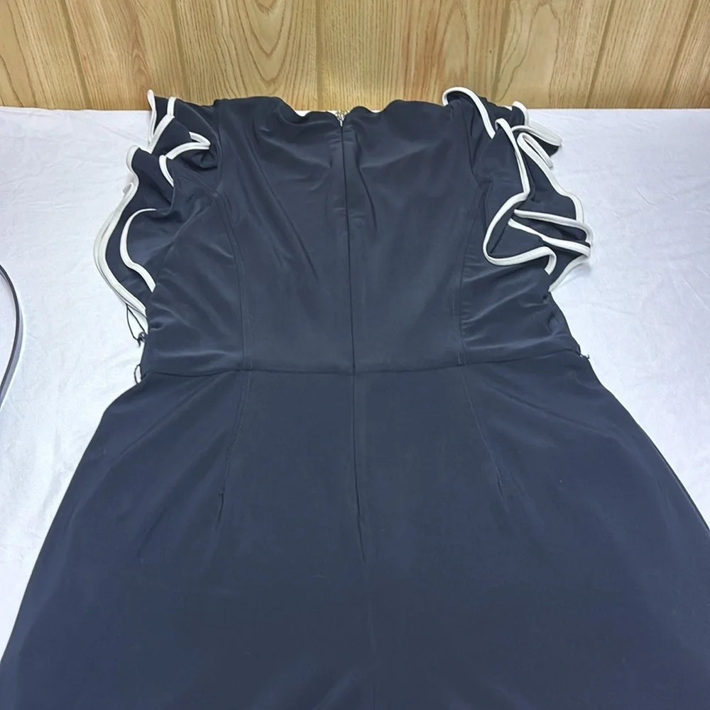 Tommy Hilfiger Blue and White Ruffled Sleeve Romper - Picture 8 of 11